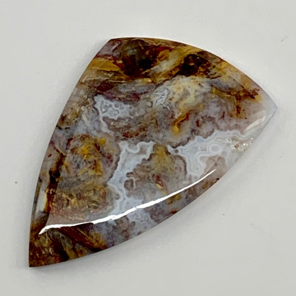 Plume Agate Cabochon 56 x 35 x 5.5 mm - Looks like Graveyard Point Plume from Oregon