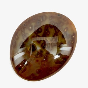 Brazilian Banded Tube Agate Cabochon from Brazil