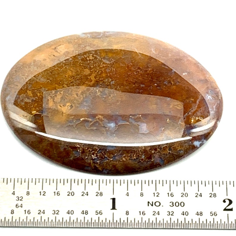 Maury Mountain Moss Agate Cabochon 51 x 38 x 6 mm from Oregon | Etsy