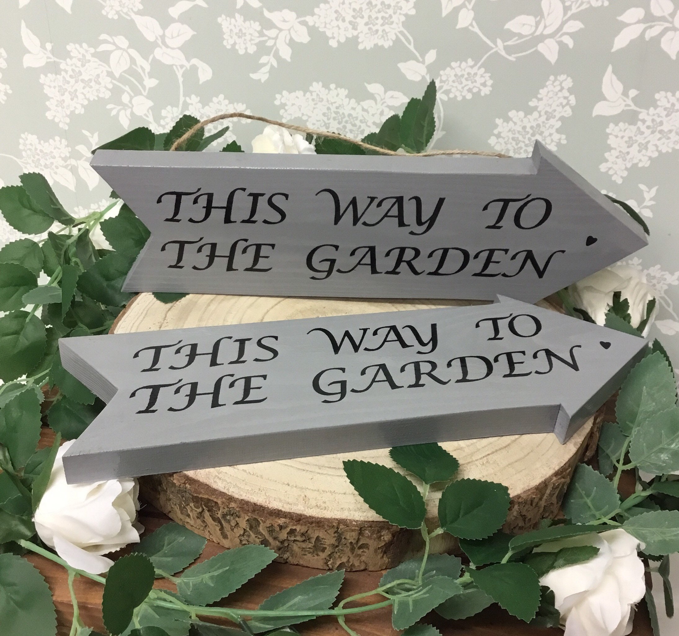 Personalised Large Garden Arrowrustic Sign Garden Decor Etsy UK