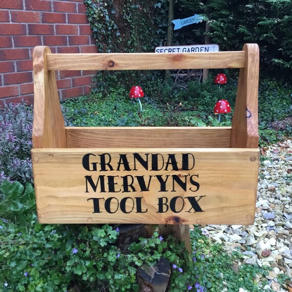 Large Personalised Wooden Tool Box Wedding Groom Best
