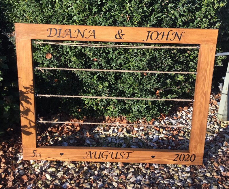 Photo peg frame wedding sign wedding photo display notice Etsy