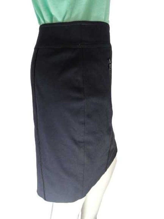 Ann Taylor 80's Above the Knee Skirt Navy Size 4 … - image 2