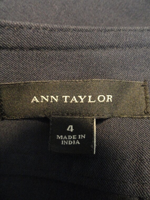 Ann Taylor 80's Above the Knee Skirt Navy Size 4 … - image 8