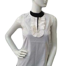 J. Crew White 80's Top Sleeveless Size 0 SKU 000041