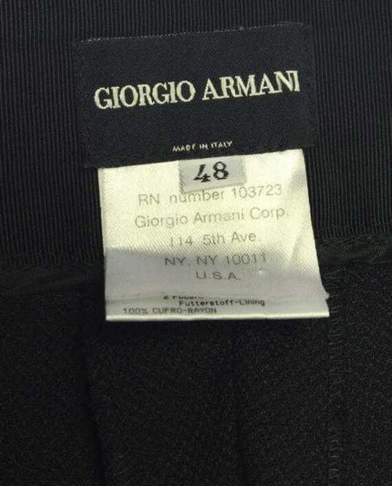 Giorgio Armani 90's Black Classic Cut Pants Size … - image 4