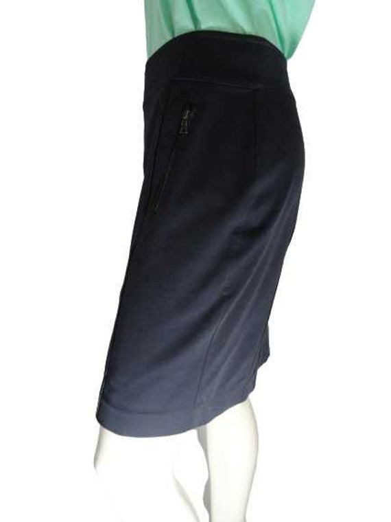 Ann Taylor 80's Above the Knee Skirt Navy Size 4 … - image 6