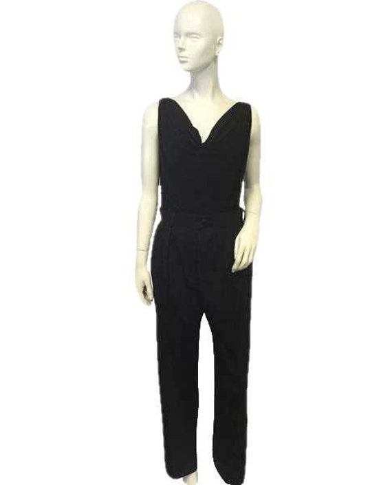 Escada 60's-early 70's Black Wool Pants Size 40 E… - image 1