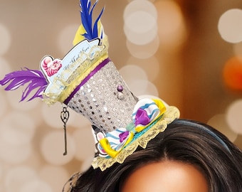 Mini Mad Hatter Headband Hat Alice in Wonderland Halloween costume