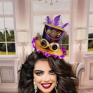 Steampunk Hat Gothic Halloween Cosplay Costume Top Hat Headband