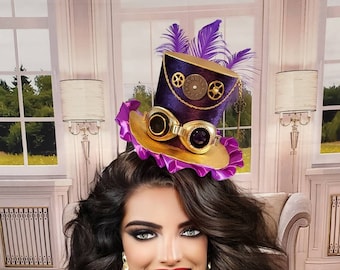 Steampunk Hat Gothic Halloween Cosplay Costume Top Hat Headband