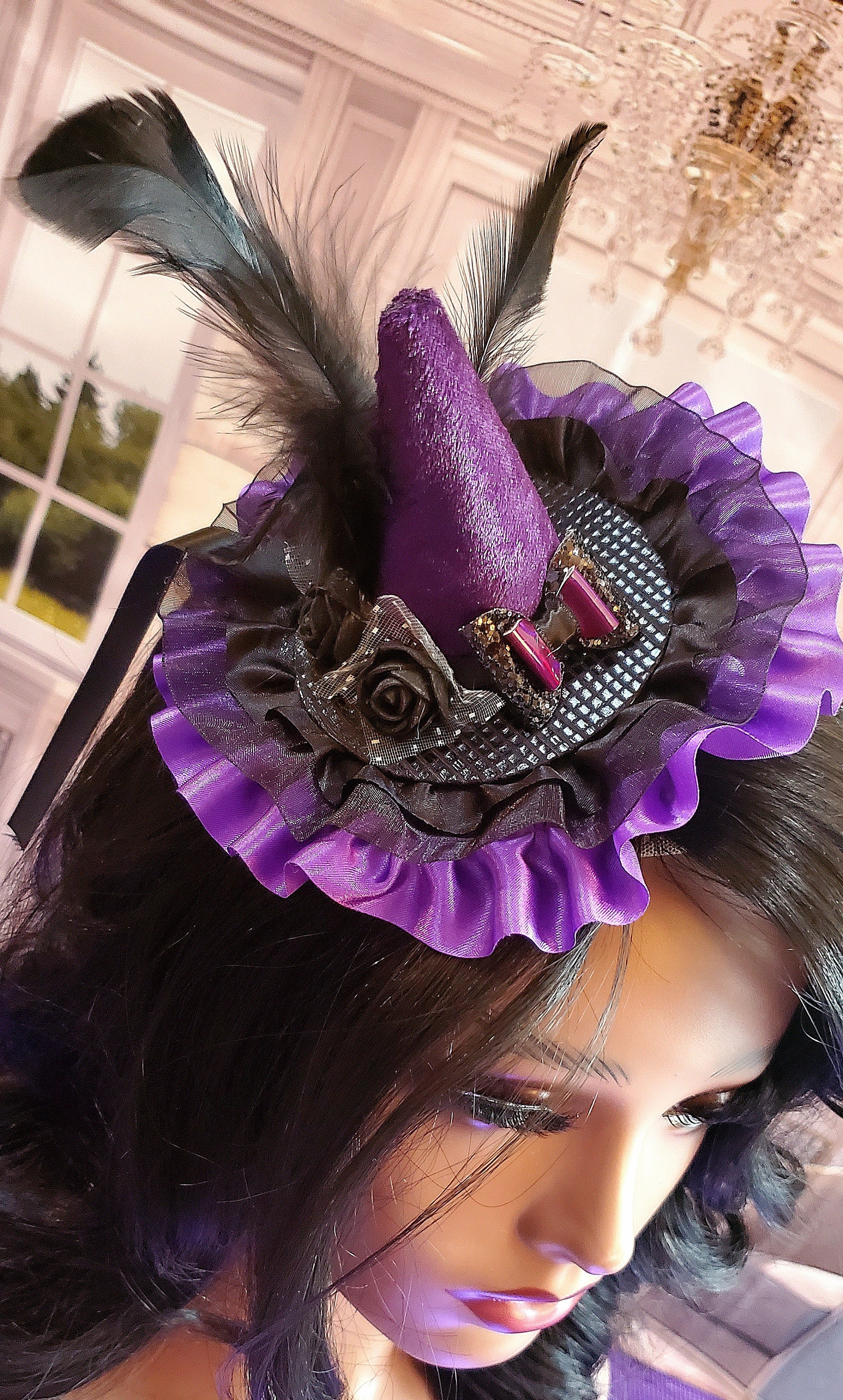 Purple Witch Hat Headband - Etsy display picture 3