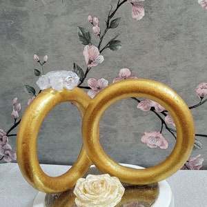 Wedding Ring Centerpiece Contemporary Gold Diamond Wedding Ring Engagement Bridal Shower Centerpiece
