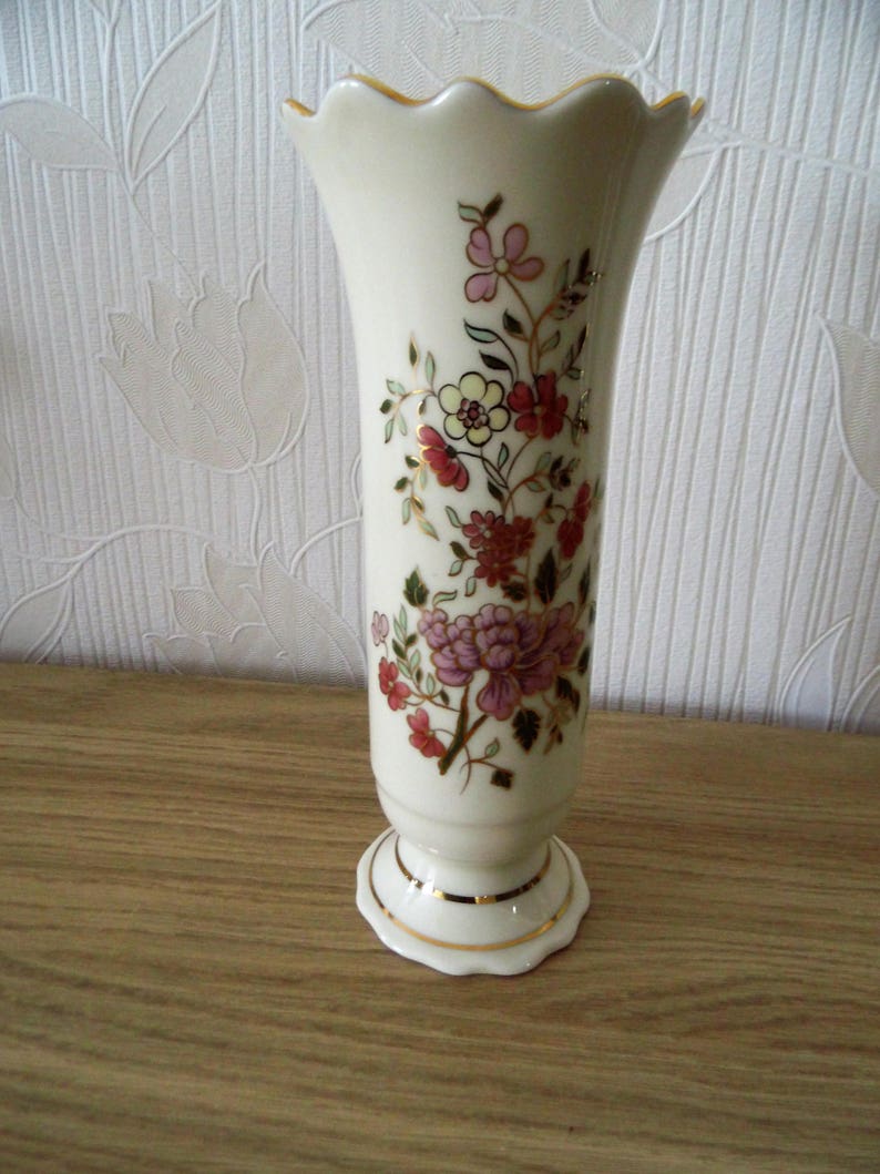 Brilliant Hand Painted Zsolnay Hungary Vase Floral Golden Etsy