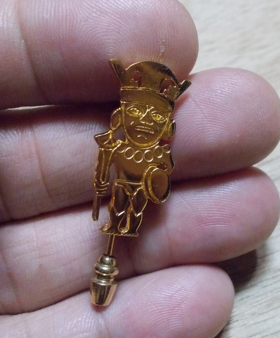 Vintage, Ccori, Hat/Stick Pin, Gold Plated Nut Cr… - image 2