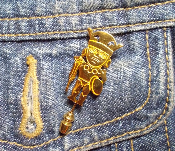 Vintage, Ccori, Hat/Stick Pin, Gold Plated Nut Cr… - image 1