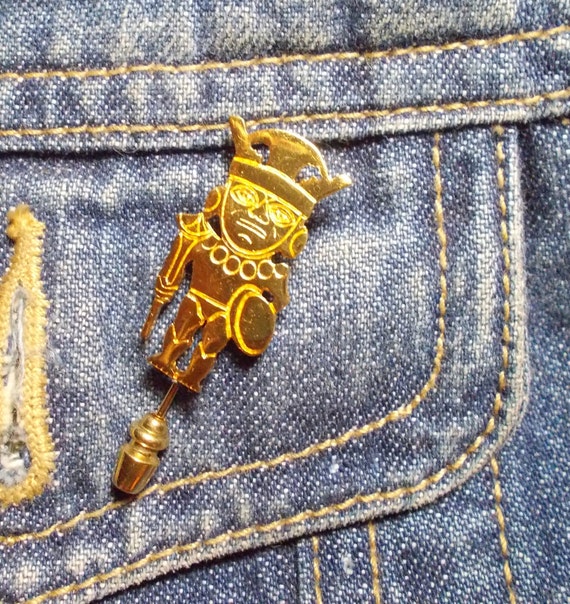 Vintage, Ccori, Hat/Stick Pin, Gold Plated Nut Cr… - image 5