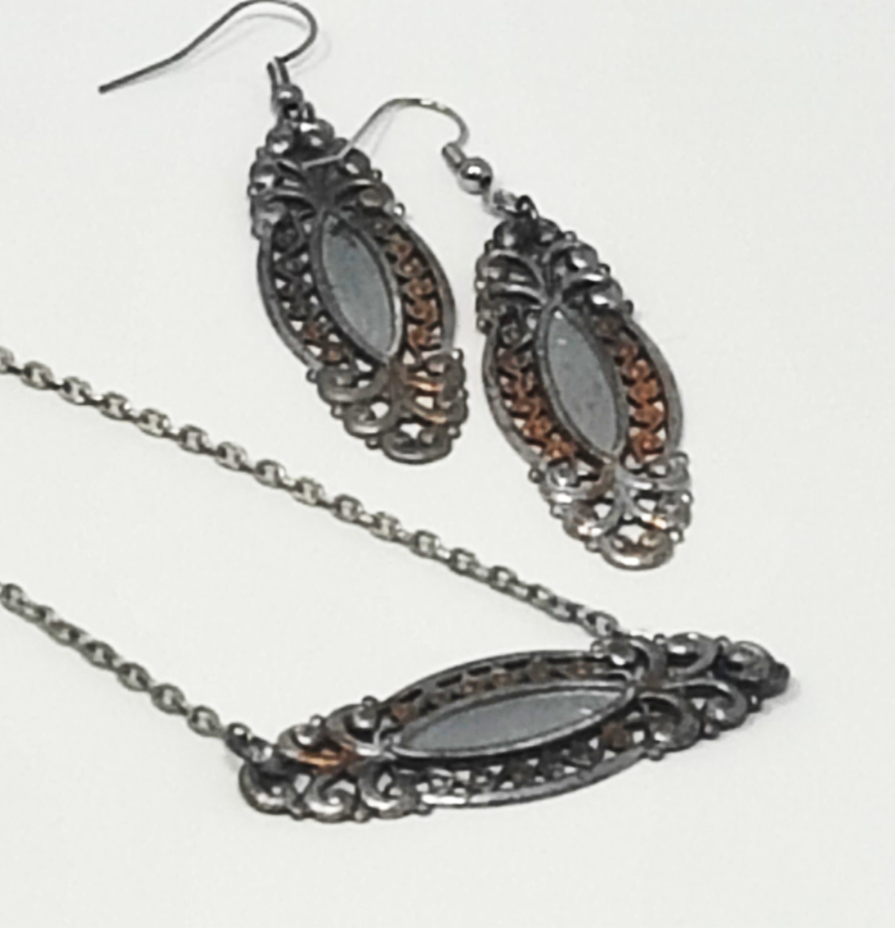 Metallic Leatherette Necklaces - Gold or Silver
