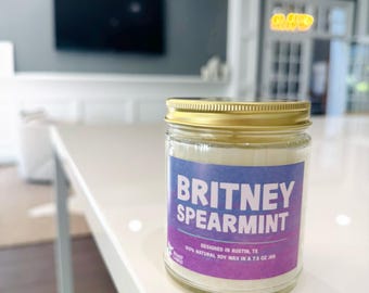 Britney Spearmint - Lavender Eucalyptus 9oz Candle - Premium and Eco-Friendly Gift for Anyone