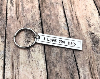 Dad Keychain, Gift for Dad, Wedding Day Gift,  Gift from Daughter, Dad Birthday Gift, I Love You Dad, Gift from Daughter, Handmade Gift