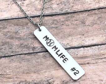 Baseball Mom Necklace - Personalized Baseball Jewelry - Jersey Number Necklace - Baseball Mom - Sports Jewelry - Team Mom Gift