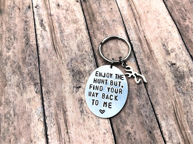 Hunting Keychain Gift for Him Anniversary Gift for Him Etsy
