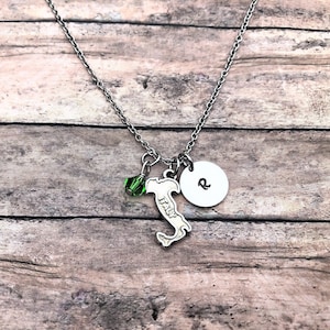 Personalized Italy Silver Necklace: Initial Charm, Travel Gift, Custom Italia