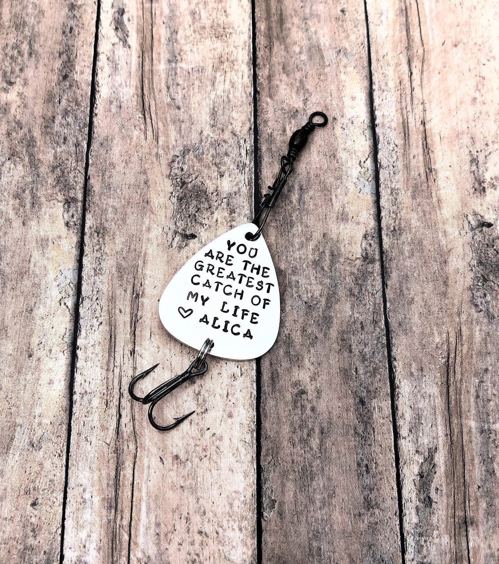 Personalized Fishing Lure Fishing Gift Anniversary Gift Etsy