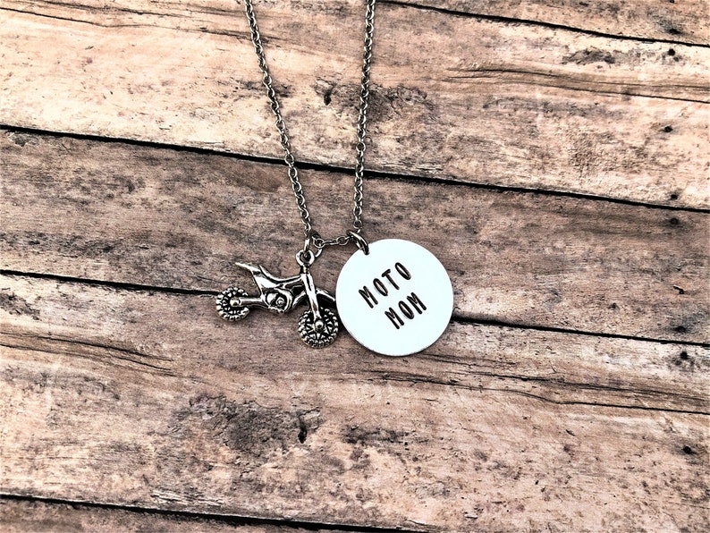Moto Mom Necklace, Dirt Bike Jewelry, Motocross Gift, Gift for Mom, Racing Gift, Racing Necklace, Motocross Mom, Gift for Her image 6