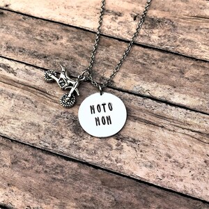 Moto Mom Necklace, Dirt Bike Jewelry, Motocross Gift, Gift for Mom, Racing Gift, Racing Necklace, Motocross Mom, Gift for Her image 8