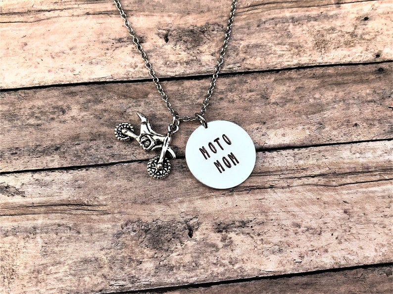 Moto Mom Necklace, Dirt Bike Jewelry, Motocross Gift, Gift for Mom, Racing Gift, Racing Necklace, Motocross Mom, Gift for Her image 5