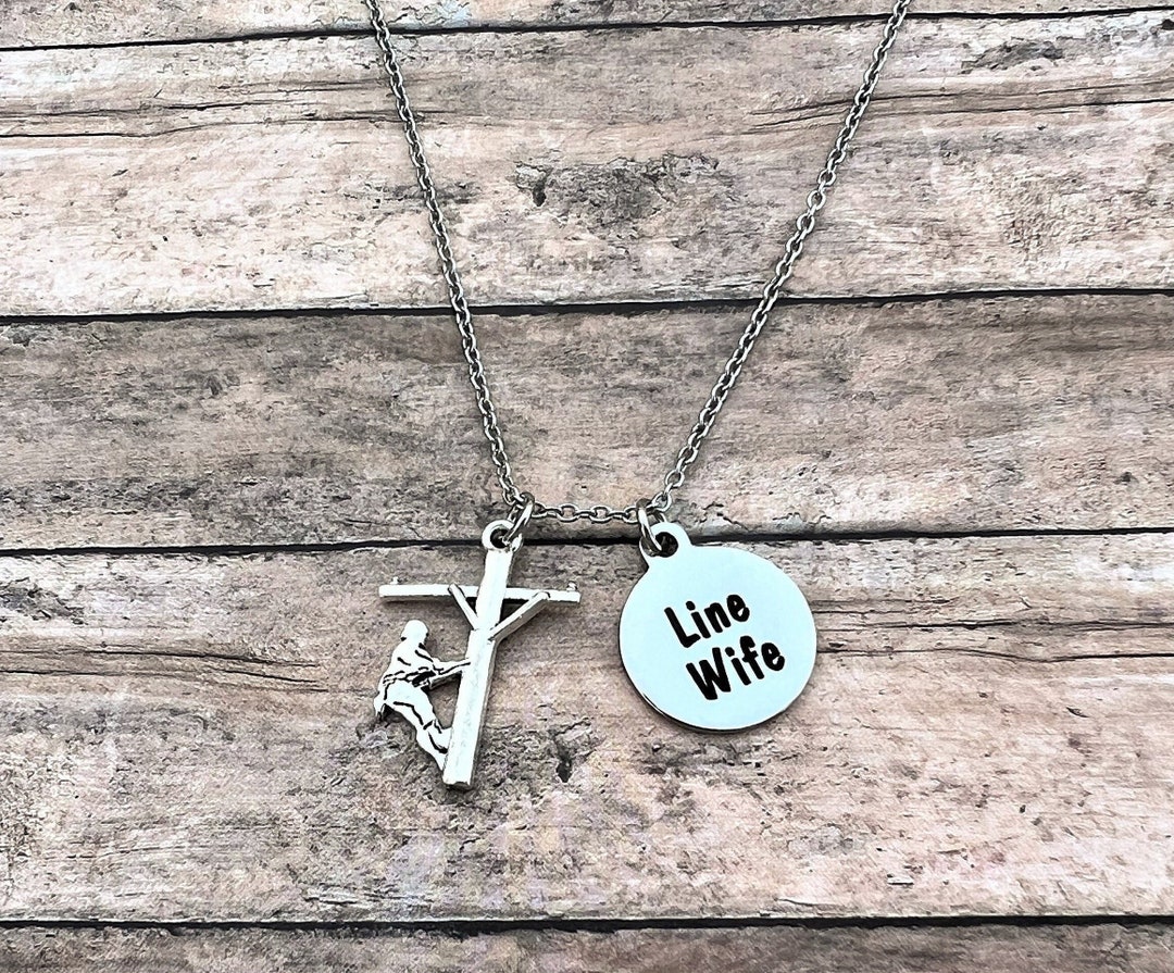 Lineman necklace hotsell charm