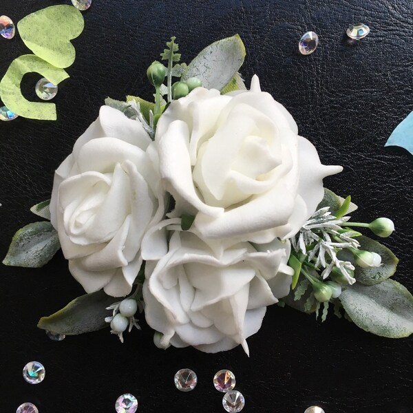 Wedding dog collar Accessory, flower corsage, dog of honour, photo prop, special occasion