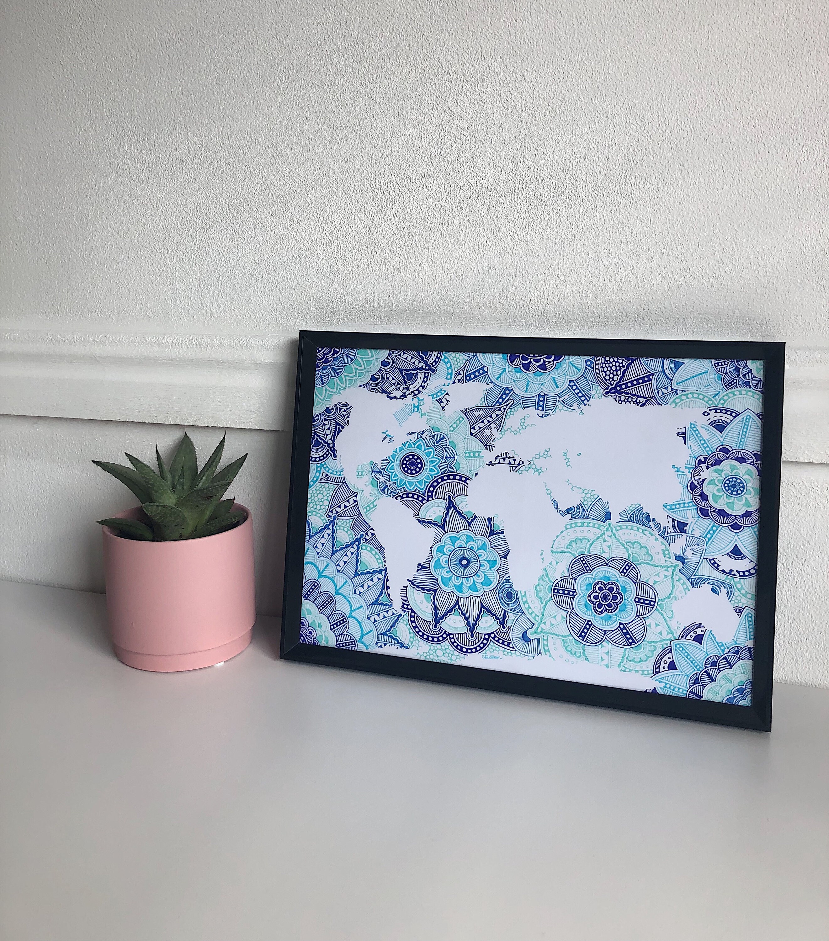 World Map Print Etsy