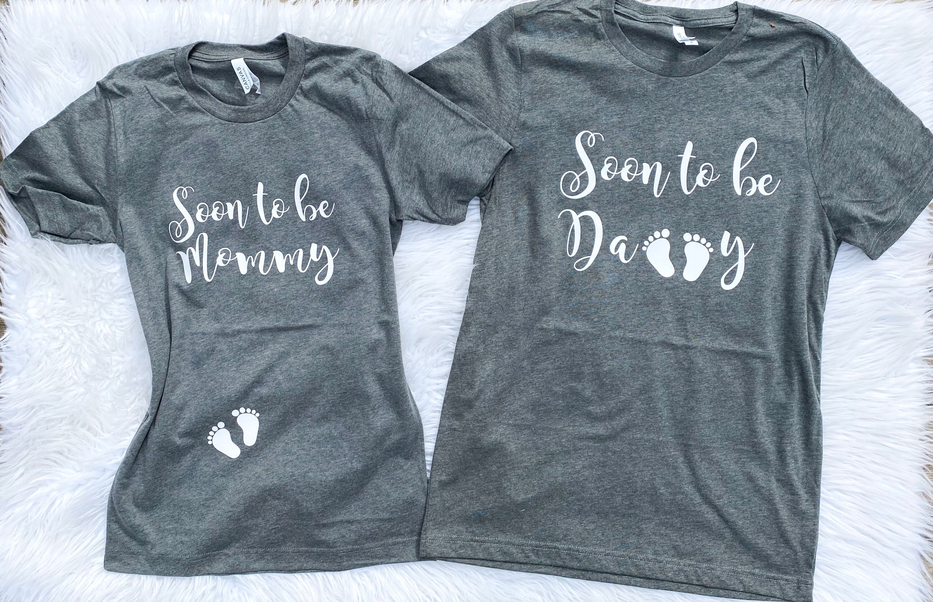 Pregnancy Reveal shirts Couples pregnancy Announcement | Etsy
