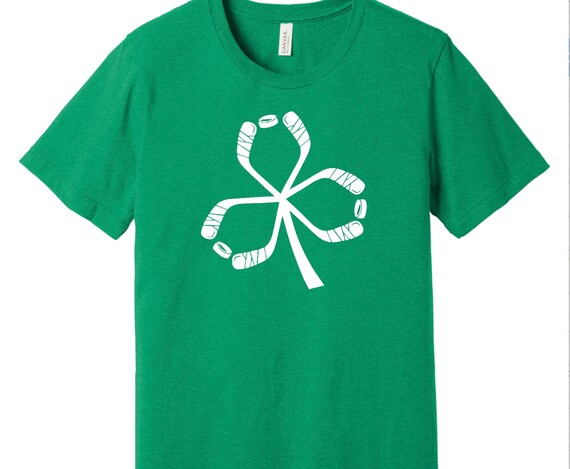 St. Patrick's Day Shirt Hockey Shamrock Hockey St. | Etsy