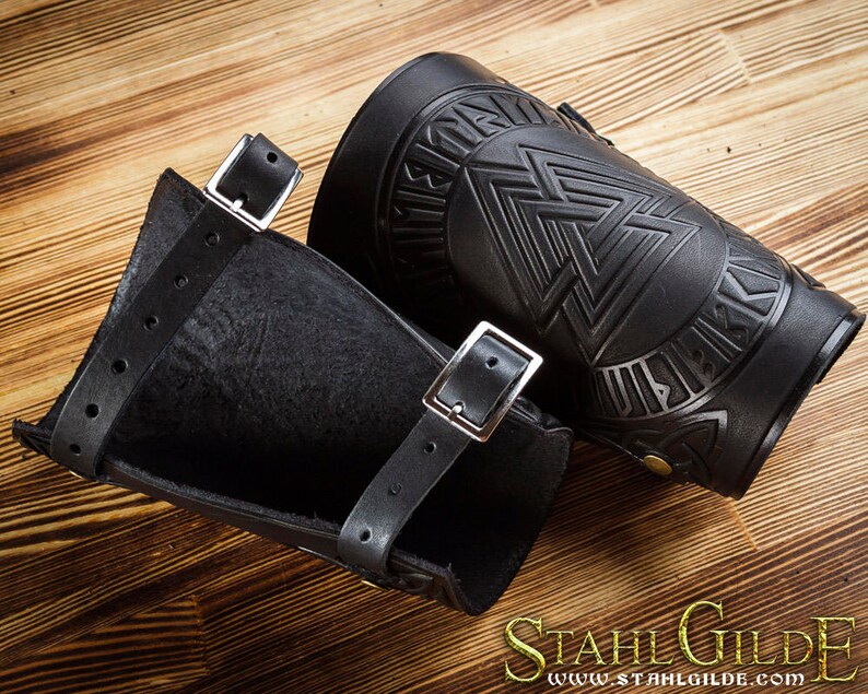Archery Arm Guard Leather Bracers Viking Armor Cuff LARP Etsy