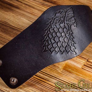 Wolf Head Nordic Talisman Bracelet, Leather Armor Cuff Wristband, Medieval Bracers Leather Bracelet Cuff Wristband  Bracers  Armor