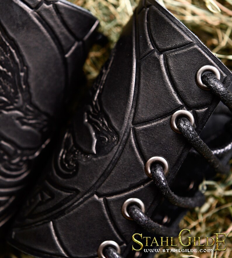 Leather Cuff Archery Arm Guard LARP Armor Bracers Viking Armor Etsy