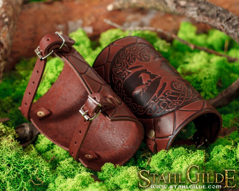 Archery Arm Guard Leather Bracers Cuffs LARP Bracers Viking Etsy