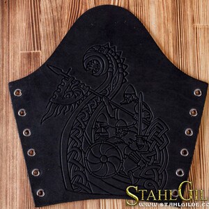 Armstreet Viking Tooled Leather Bracers shieldmaiden LARP SCA