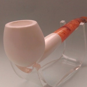 Apple Meerschaum Pipe hanmade Straight Block meerschaum Tobacco with case
