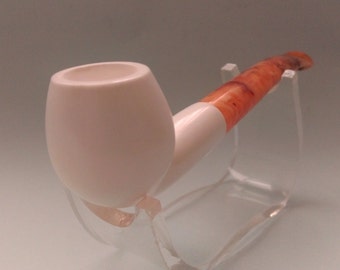 Apple Meerschaum Pipe hanmade Straight Block meerschaum Tobacco with case