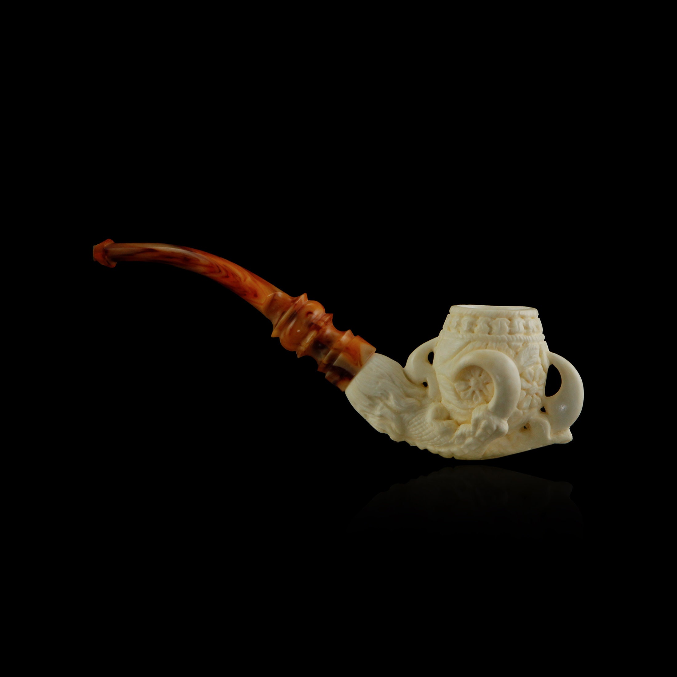 Eagle Claw Meerschaum Pipe Hand Carved Smoking Turkish Pipe