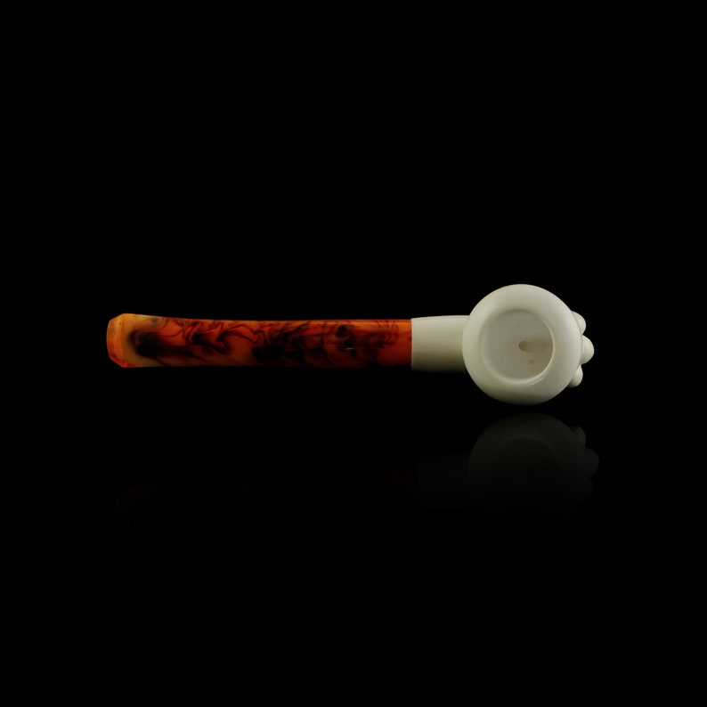 Block Meerschaum Pipe sea shell handcarved smoking pipe tobacco pfeife with case