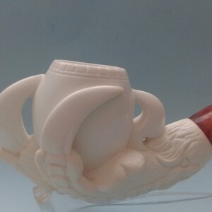 Eagle Claw  Meerschaum Pipe hand carved tobacco best block meerschaum with case