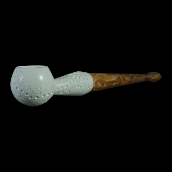 Small block Meerschaum Pipe handmade smoking tobacco w case MD-195