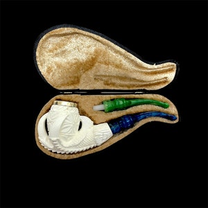 Pipa in schiuma di mare Eagle Claw fatta a mano: argento 925, non fumata