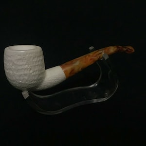 Block Meerschaum Pipe Best Quality handmade unsmoked pipe master by M.Dülger + wıth case