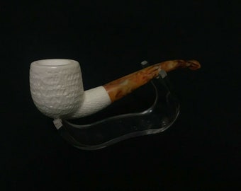 Block Meerschaum Pipe Best Quality handmade unsmoked pipe master by M.Dülger + wıth case